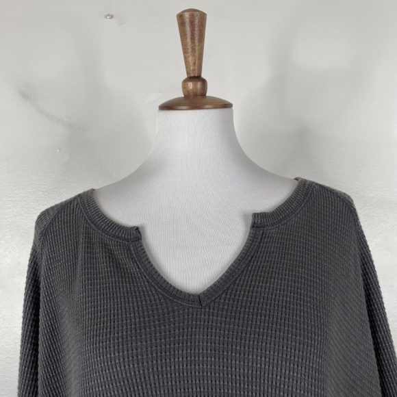 NWT Knox Rose Waffle Knit Top Gray Sz. 2X - Picture 6 of 12